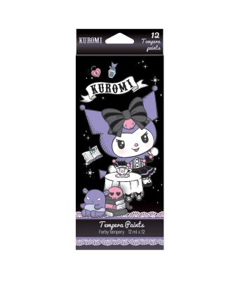 Opakowanie Farby tempera w tubie Kuromi 12 ml. x 12 kolorów