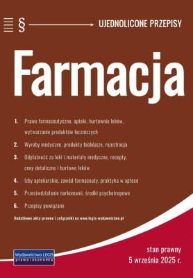Farmacja - ujednolicone przepisy. Autor:   Praca zbiorowa. SmakLiter.pl Okładka książki Farmacja - ujednolicone przepisy