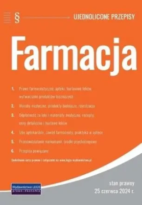 Farmacja - ujednolicone przepisy. Autor:   Praca zbiorowa. SmakLiter.pl Okładka książki Farmacja - ujednolicone przepisy
