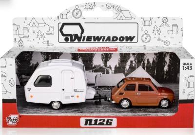 Opakowanie Fiat 126p + przyczepa Niewiadów Kemping brązowy