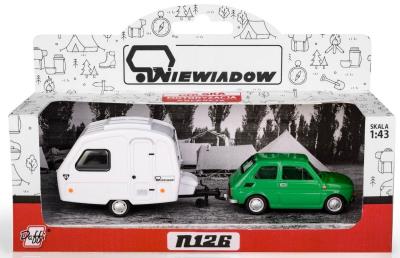 Opakowanie Fiat 126p + przyczepa Niewiadów Kemping zielony