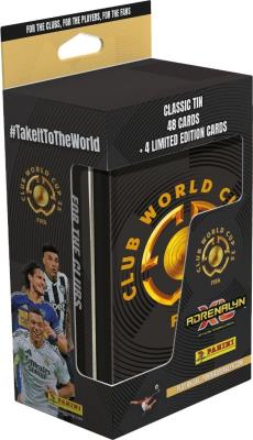 Fifa Club World CUP 2025 TCG puszka kolekcjonera. Wydawca: Panini. SmakLiter.pl Opakowanie Fifa Club World CUP 2025 TCG puszka kolekcjonera