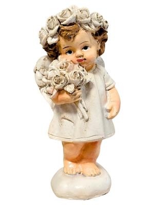Opakowanie Figurka Aniołek z kwiatami 8cm