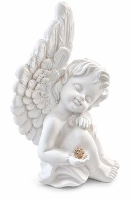 Opakowanie Figurka Aniołek z Żywicy biała 16cm