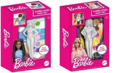 Figurka Barbie gipsowa z farbkami mix. Wydawca: RMS. SmakLiter.pl Opakowanie Figurka Barbie gipsowa z farbkami mix