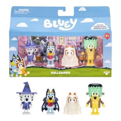 Figurki Bluey Bal przebierańców 4 figurki BLU17655. Wydawca: TM Toys. SmakLiter.pl Opakowanie Figurki Bluey Bal przebierańców 4 figurki BLU17655