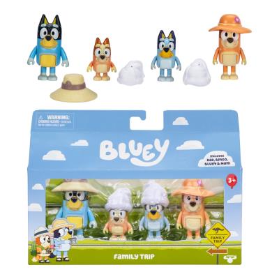 Figurki Bluey Rodzinna Wycieczka 4 figurki BLU17654. Wydawca: TM Toys. SmakLiter.pl Opakowanie Figurki Bluey Rodzinna Wycieczka 4 figurki BLU17654