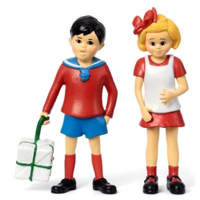 Figurki Tommy i Annika Pippi. Wydawca: MICKI. SmakLiter.pl Opakowanie Figurki Tommy i Annika Pippi