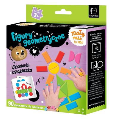 Figury geometryczne. Mały miś to lubi!. Autor: Podgórska Anna. SmakLiter.pl Okładka książki Figury geometryczne. Mały miś to lubi!