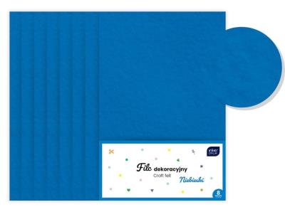 Opakowanie Filc dekoracyjny niebieski 8szt