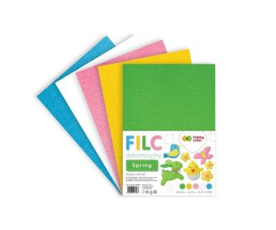 Opakowanie Filc dekoracyjny Spring 5szt HAPPY COLOR