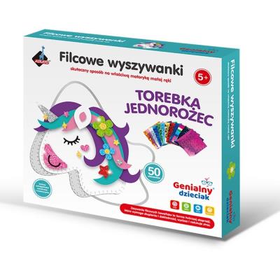 Opakowanie Filcowe wyszywanki - torebka jednorożec