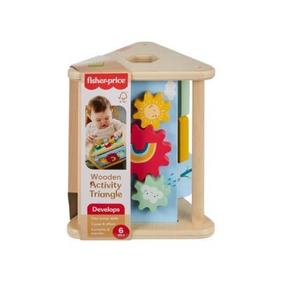 Fisher-Price. Drewniany trójkąt aktywizujący. Wydawca: Fisher- Price. SmakLiter.pl Opakowanie Fisher-Price. Drewniany trójkąt aktywizujący