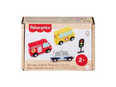 Opakowanie Fisher Price Samochody drewniane