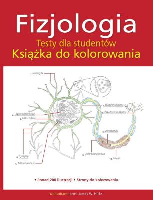 Okładka książki Fizjologia. Testy dla studentów. Książka do kolorowania