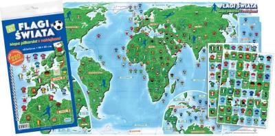 Okładka książki Flagi świata. Mapa piłkarska z naklejkami