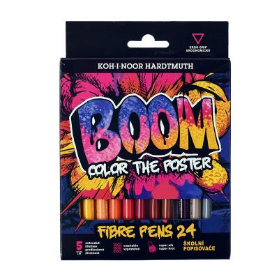 Opakowanie Flamastry BOOM w kartoniku 24 kolory