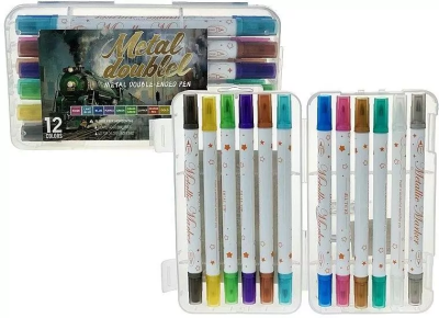 Opakowanie Flamastry dwustronne 12 kolorów