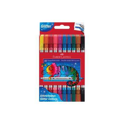 Opakowanie Flamastry Faber-Castell dwustronne brokatowe 10 kolorów