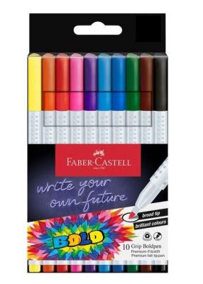 Opakowanie Flamastry Grip Boldpen 10kol FABER CASTELL