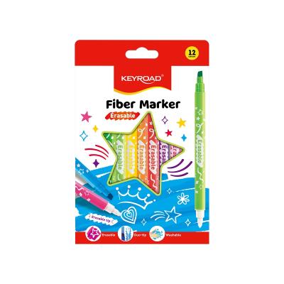 Flamastry KEYROAD Fiber Marker wymazywalne 12 kolorów. Wydawca: Keyroad. SmakLiter.pl Opakowanie Flamastry KEYROAD Fiber Marker wymazywalne 12 kolorów