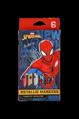 Opakowanie Flamastry metaliczne Disney Spider-Man 6 kolorów