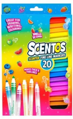 Flamastry pachnące kolorowe 20szt. Wydawca: Scentos. SmakLiter.pl Opakowanie Flamastry pachnące kolorowe 20szt