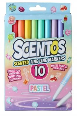 Flamastry pachnące pastelowe 10szt. Wydawca: Scentos. SmakLiter.pl Opakowanie Flamastry pachnące pastelowe 10szt
