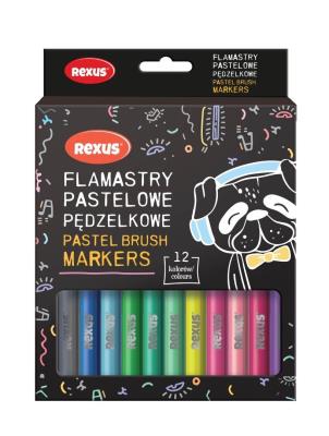 Opakowanie Flamastry pastelowe pędzelkowe 12 kolorów