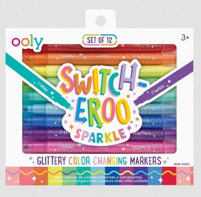 Opakowanie Flamastry Zmieniające Kolor Brokatowe 12szt