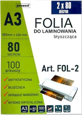 Opakowanie Folia do laminowania A3 100szt