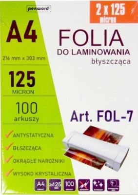 Opakowanie Folia do laminowania A4 100szt