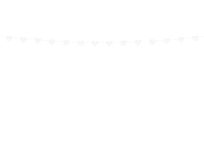 Opakowanie Girlanda serca biała 1,8m