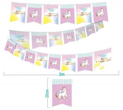 Opakowanie Girlanda Unicorn różowa 3m PARTY GO