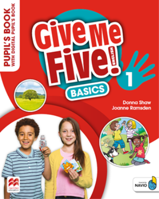 Give Me Five! 1 basic Pupil's Book + kod. Autor: Donna Shaw, Joanne Ramsden. SmakLiter.pl Okładka książki Give Me Five! 1 basic Pupil's Book + kod