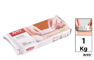 Glina modelarska 1kg biała. Wydawca: Artix. SmakLiter.pl Opakowanie Glina modelarska 1kg biała
