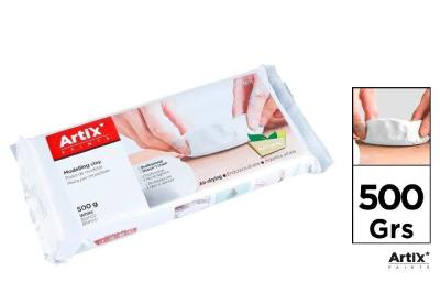 Glina modelarska 500g biała. Wydawca: Artix. SmakLiter.pl Opakowanie Glina modelarska 500g biała
