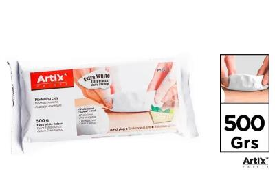 Glina naturalna utwardzalna 500g biała. Wydawca: Artix. SmakLiter.pl Opakowanie Glina naturalna utwardzalna 500g biała