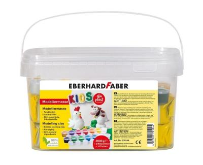 Opakowanie Glina samoutwardzalna Kids biała 2kg + farby 14kol