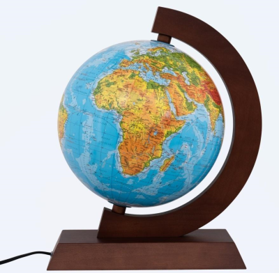 Globus fizyczny drewniana opr. podświet. 25cm SK. Wydawca: ZACHEM. SmakLiter.pl Opakowanie Globus fizyczny drewniana opr. podświet. 25cm SK