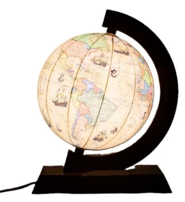 Globus trasami odkrywców podświetl. 25cm UA. Wydawca: ZACHEM. SmakLiter.pl Opakowanie Globus trasami odkrywców podświetl. 25cm UA