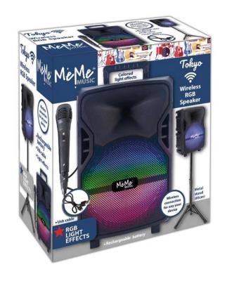 Głośnik bezprzewodowy ze statywem i mikrofonem. Wydawca: MEME. SmakLiter.pl Opakowanie Głośnik bezprzewodowy ze statywem i mikrofonem