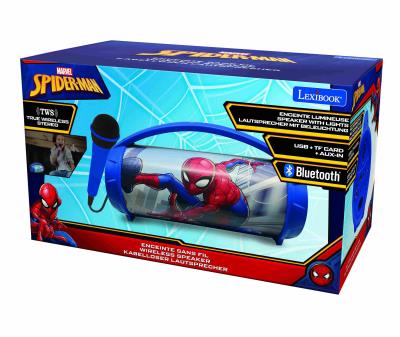 Opakowanie Głośnik z mikrofonem Boombox Spider Man Lexibook BTP585SPZ