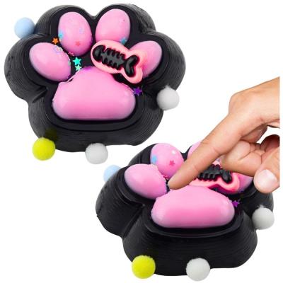 Opakowanie Gniotek Kocia łapka antystres Squishy czarno-róż
