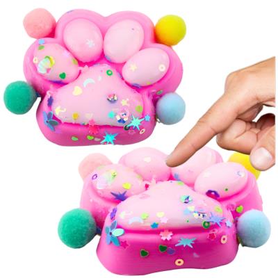 Opakowanie Gniotek kocia łapka antystresowa rózowa