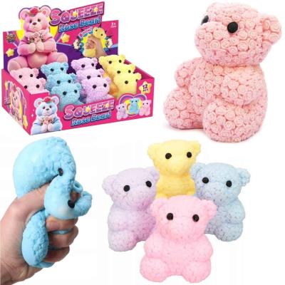 Opakowanie Gniotek Miś do ściskania kwiaty MIX