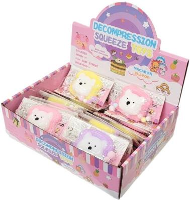 Opakowanie Gniotek misiu w czterech kolorach z pomponami MIX