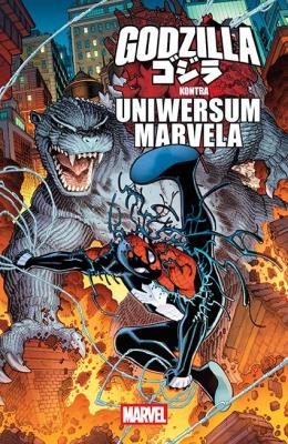 Okładka książki Godzilla kontra uniwersum Marvela