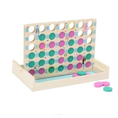 Gra drewniana Cztery w rzędzie Bluey. Wydawca: MICKI. SmakLiter.pl Opakowanie Gra drewniana Cztery w rzędzie Bluey