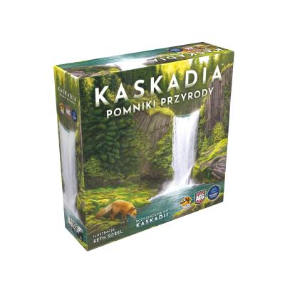 Gra Kaskadia Pomniki przyrody dodatek. Wydawca: Lucky Duck Games. SmakLiter.pl Opakowanie Gra Kaskadia Pomniki przyrody dodatek